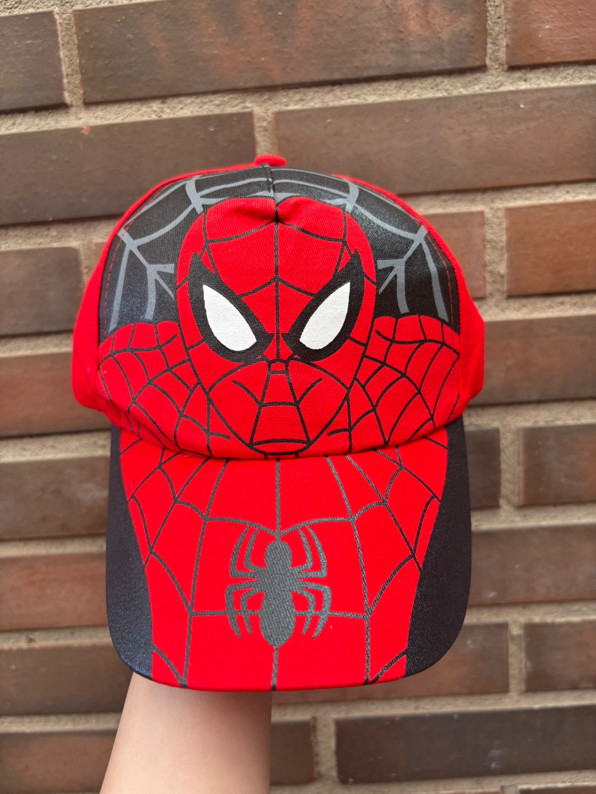 Gorro spiderman infantil edicion rojo y negro