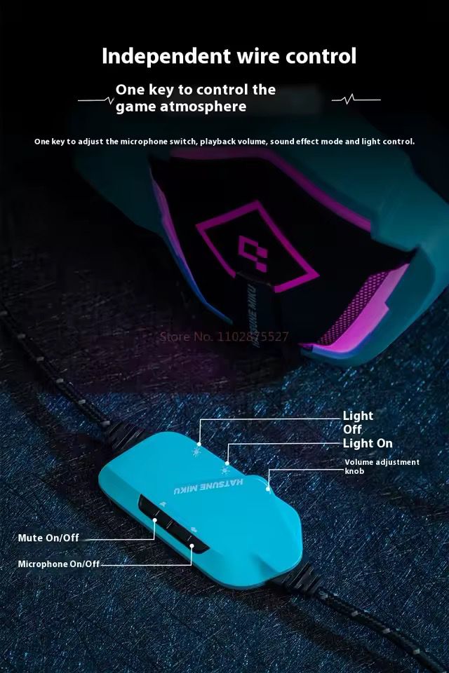 Audifonos Hatsune Miku Esports Gaming ORIGINALES - Imagen 5