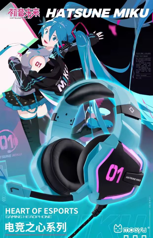 Audifonos Hatsune Miku Esports Gaming ORIGINALES