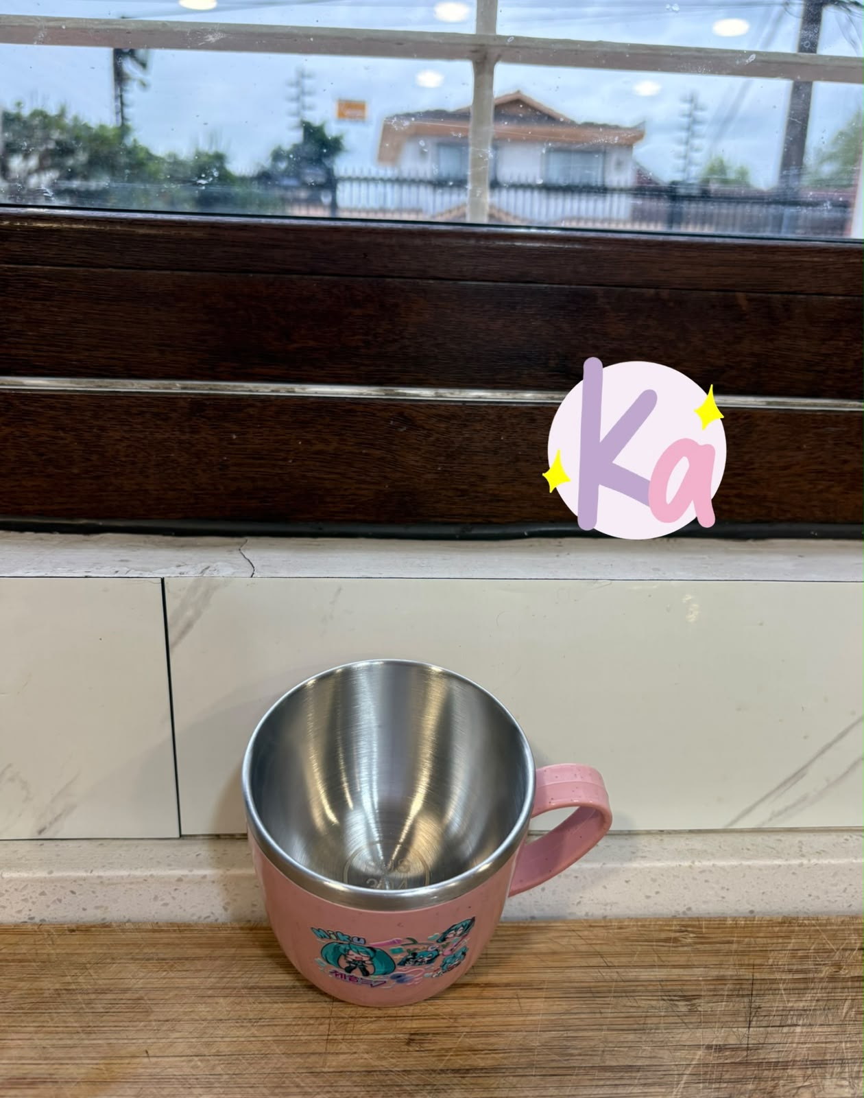 Taza Hatsune Miku Acero Inoxidable Beige - Imagen 3